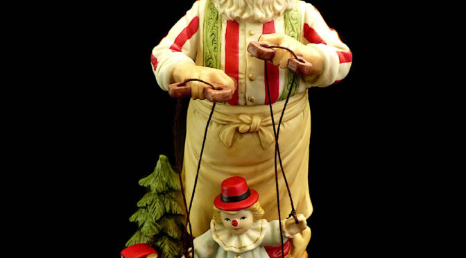 Santa Claus marionetta porcellana